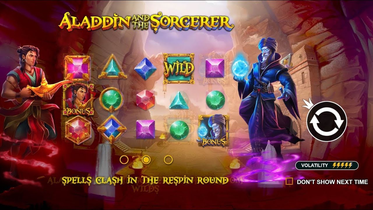 Видео-слоты «Aladdin and the Sorcerer» на сайте Spin City casino